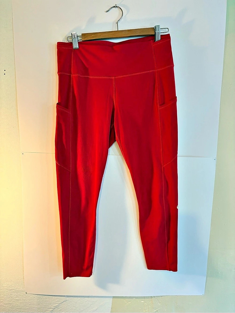 lululemon Fast and Free High-Rise Tight 25" Red Leggings Size 12